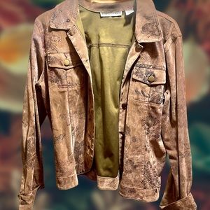 Lightweight woman’s suede jacket by Bamboo Traders.